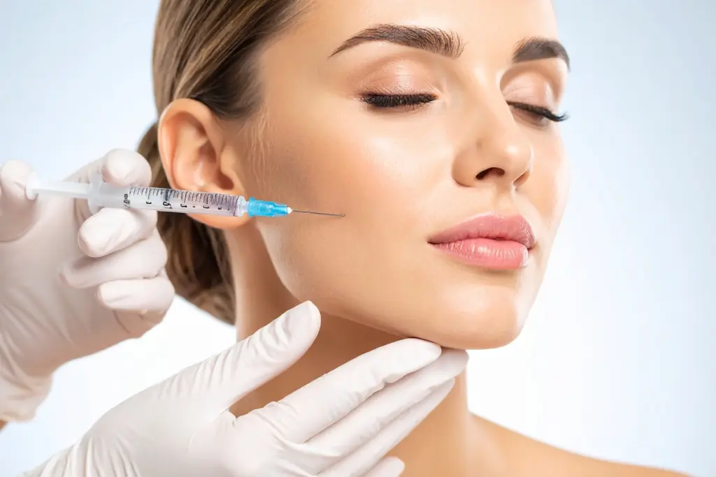 How Sculptra Stimulates Collagen for Skin Laxity and Facial Hollowness 1 Patient Getting Sculptra Injection in Lakeside Aesthetics and Skincare